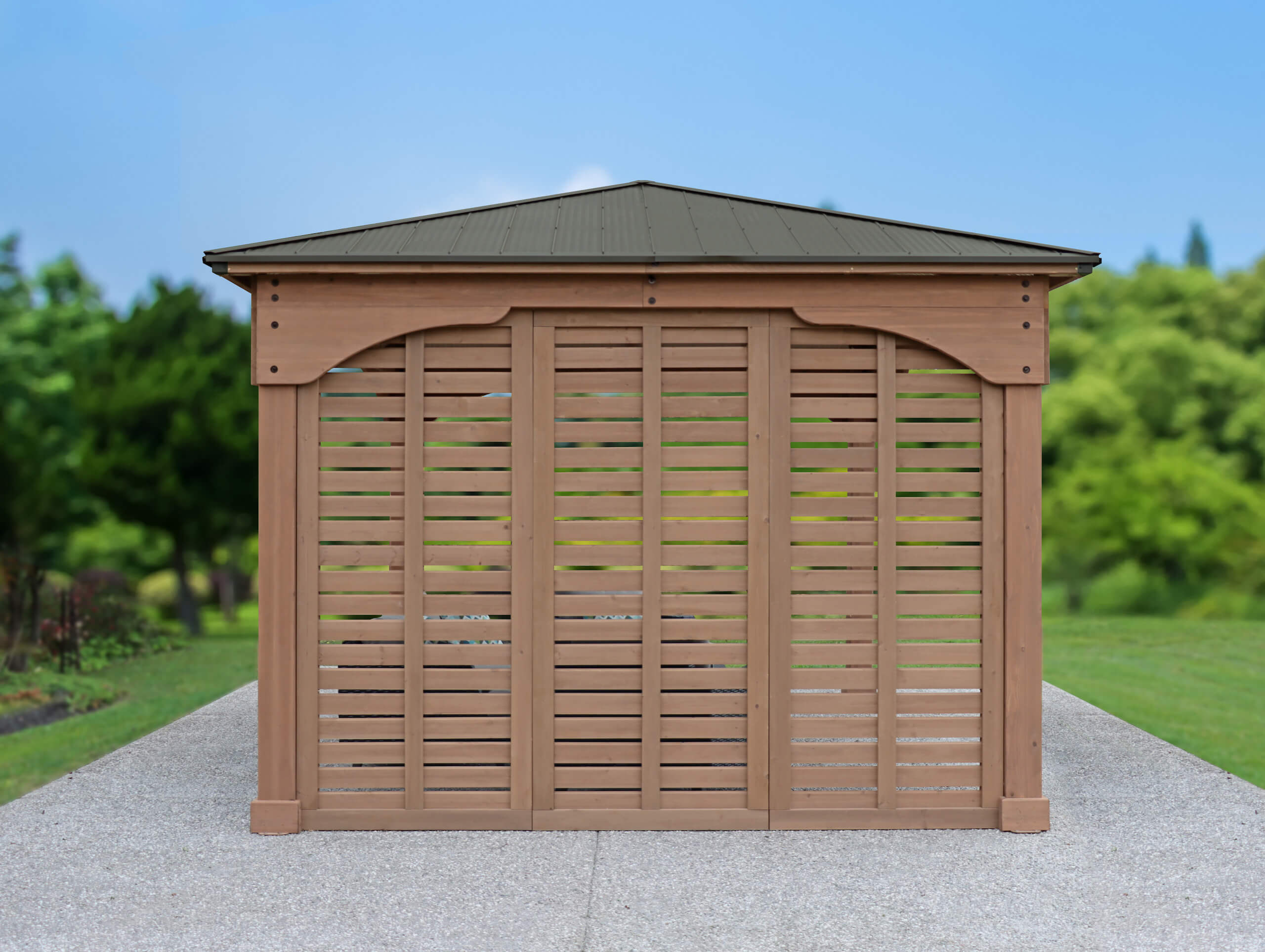 Mur d'intimité pour grand gazebo de 12 pi (Costco) Mur d'intimité pour grand gazebo de 12 pi (Costco)