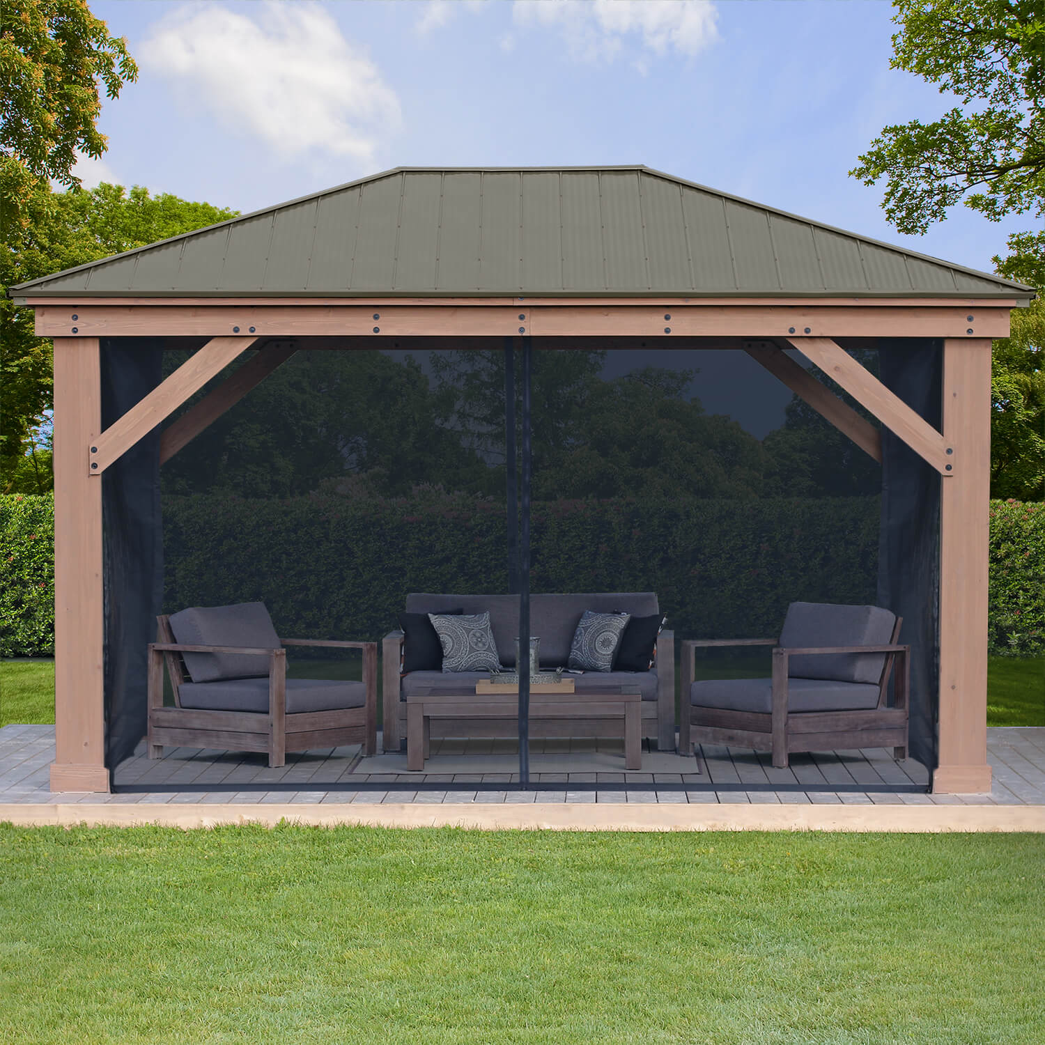 12 x 16 Gazebo Mosquito Mesh Kit (Costco) 12 x 16 Gazebo Mosquito Mesh Kit (Costco)