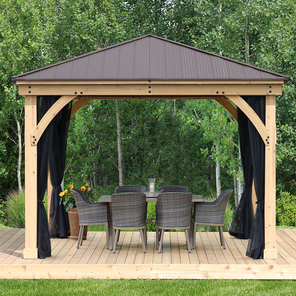 12 x 12 Meridian Gazebo with Mesh Screen 12 x 12 Meridian Gazebo with Mesh Screen