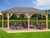 yardistry outdoor meridian gazebo with furniture under the covered roof