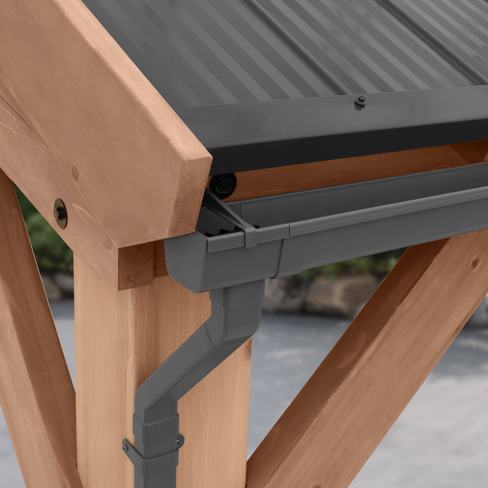 Rain Gutter Kit For The 14 x 34 Carport Pavilion