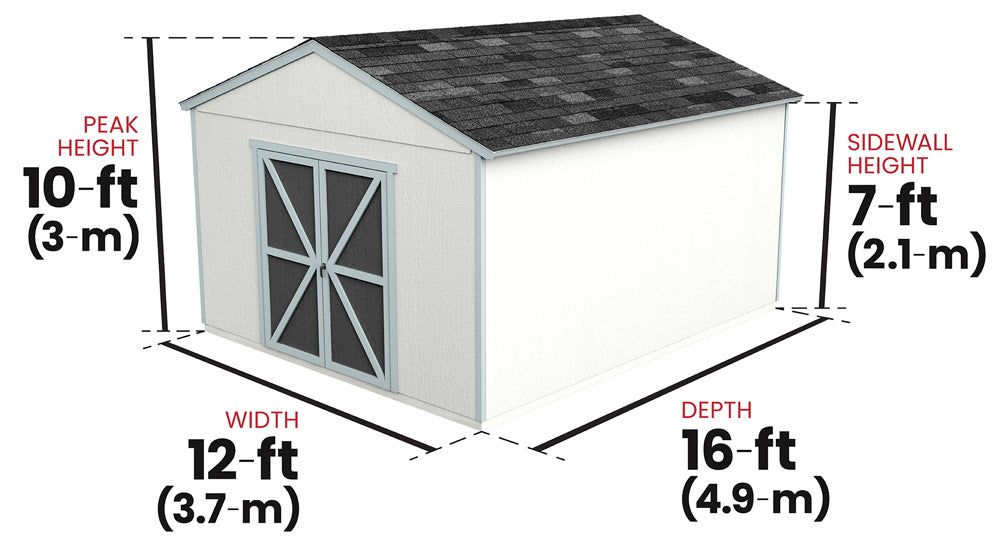 Remise de rangement en bois Astoria 12 x 16 de Handy Home