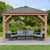 Pavillon en bois 12 x 10 avec toit en aluminium (Costco)