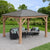 Pavillon en bois 12 x 10 avec toit en aluminium (Costco)