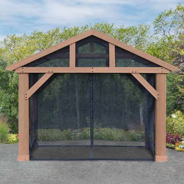 Moustiquaire Pour Gazebo Sekey 3x3m - Protection Anti-Moustiques Avec Fermeture Éclair Et Velcro