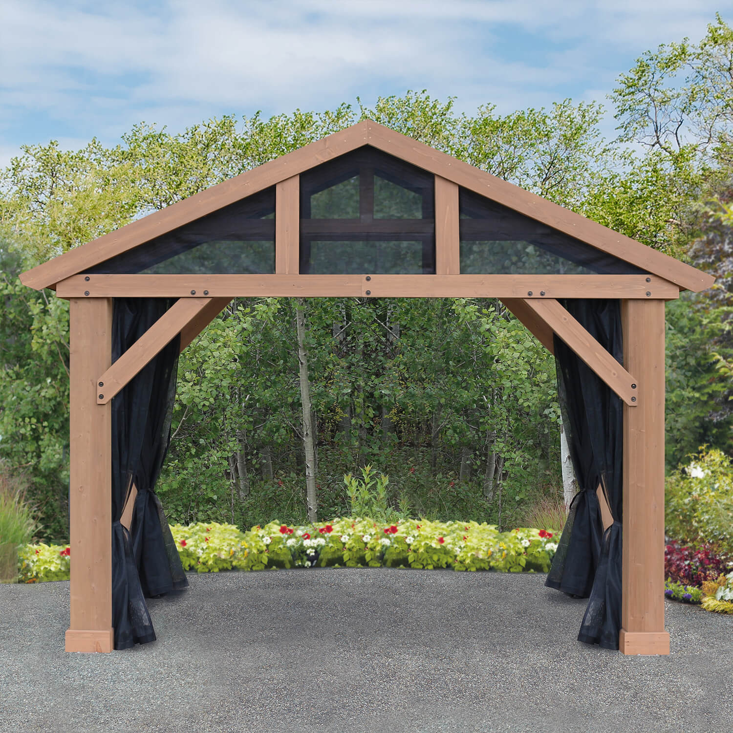 14 x 12 Wood Pavilion Mosquito Mesh Kit