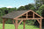 Pavillon en bois 14 x 12 avec toit en aluminium