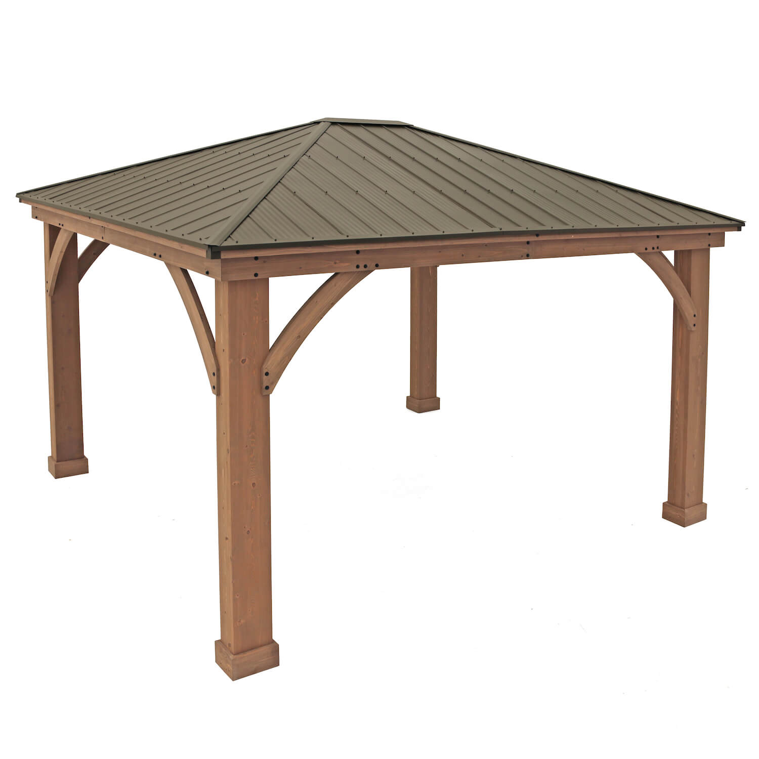 12 x 14 Wood Gazebo with Aluminum Roof (Costco)