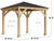 Pavillon Meridian 10 x 10 avec toit en graphite