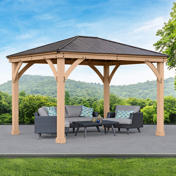 Purple Leaf Wood Gazebo Home Depot Gazebos 10 X 12 10 X 12