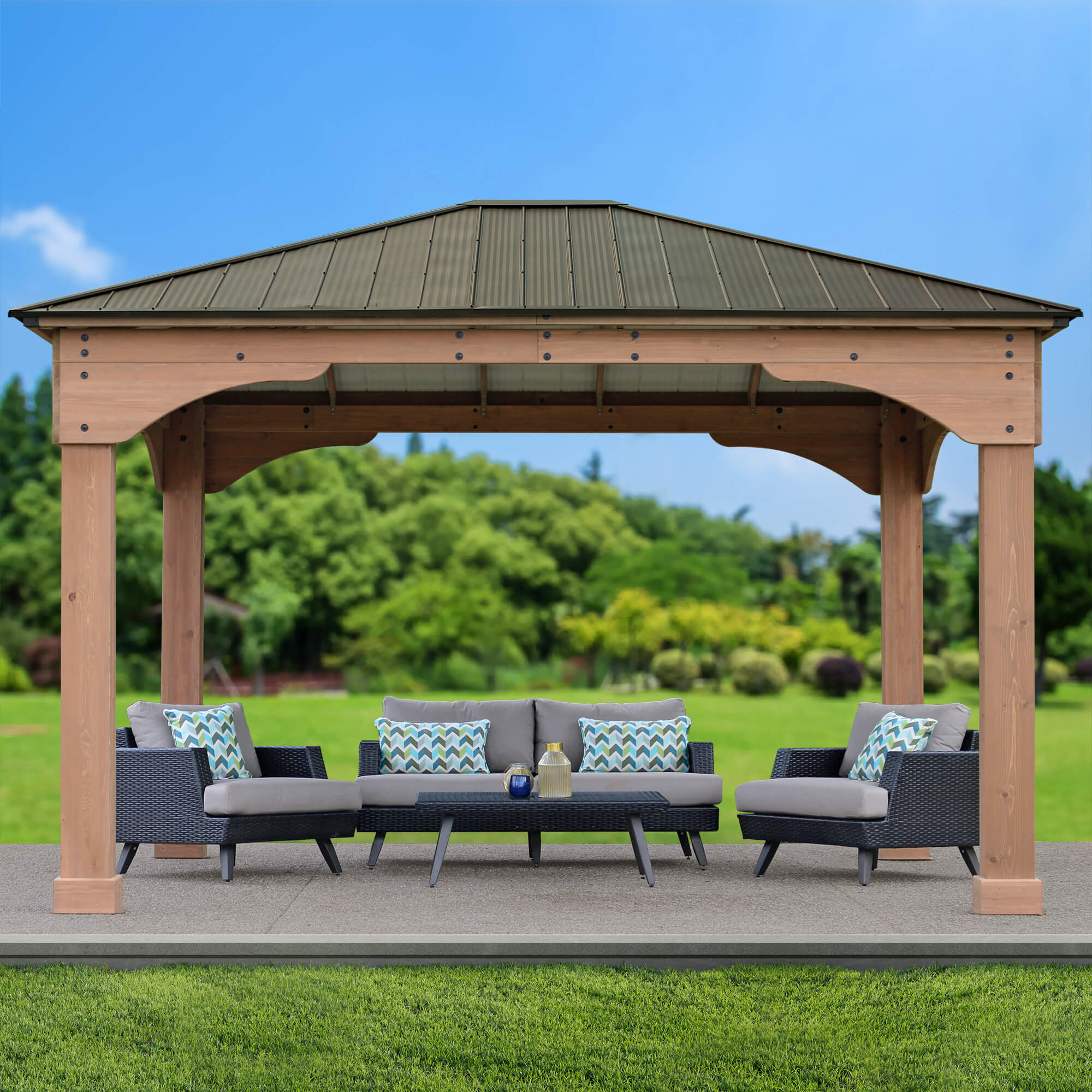 12 x 14 Grand Gazebo with Aluminum Roof (Costco)