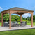 Grand gazebo 12 x 14 avec toit en aluminium