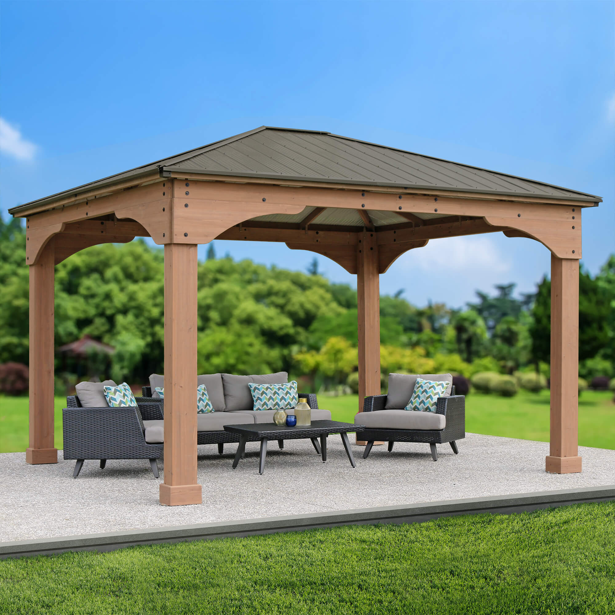 12 x 14 Grand Gazebo with Aluminum Roof (Costco)