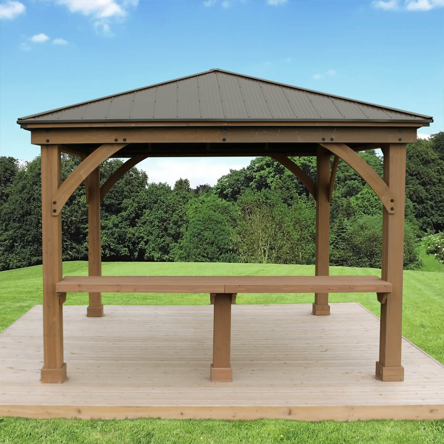 12' Gazebo Wood Counter