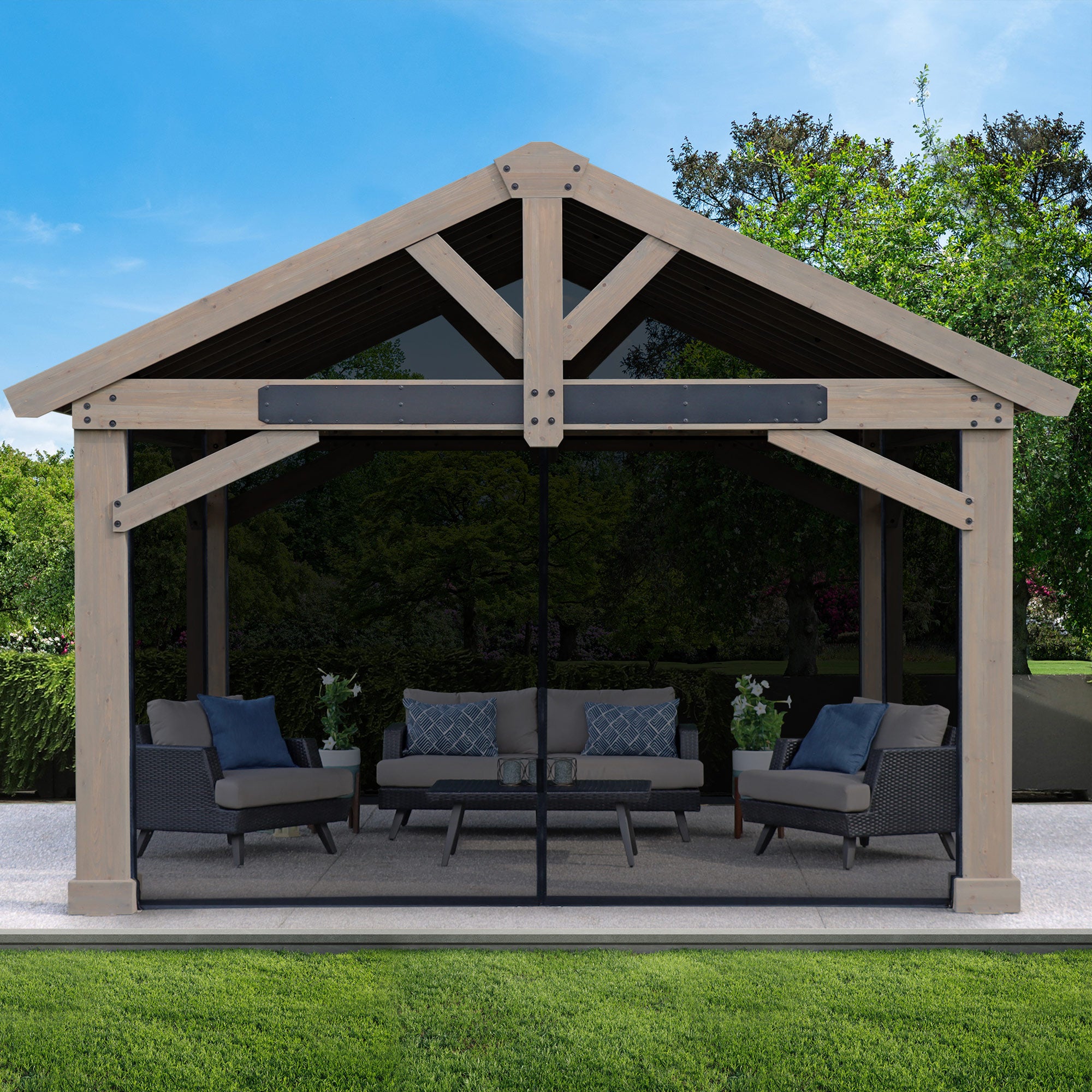 16 x 14 Timber Frame Pavilion Mosquito Mesh Kit (Costco)